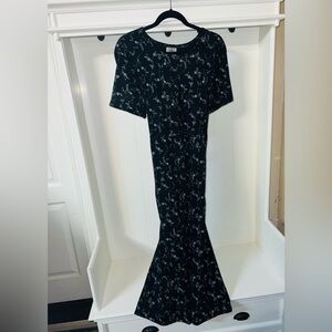 Floral Black CMI Tie Around Dress